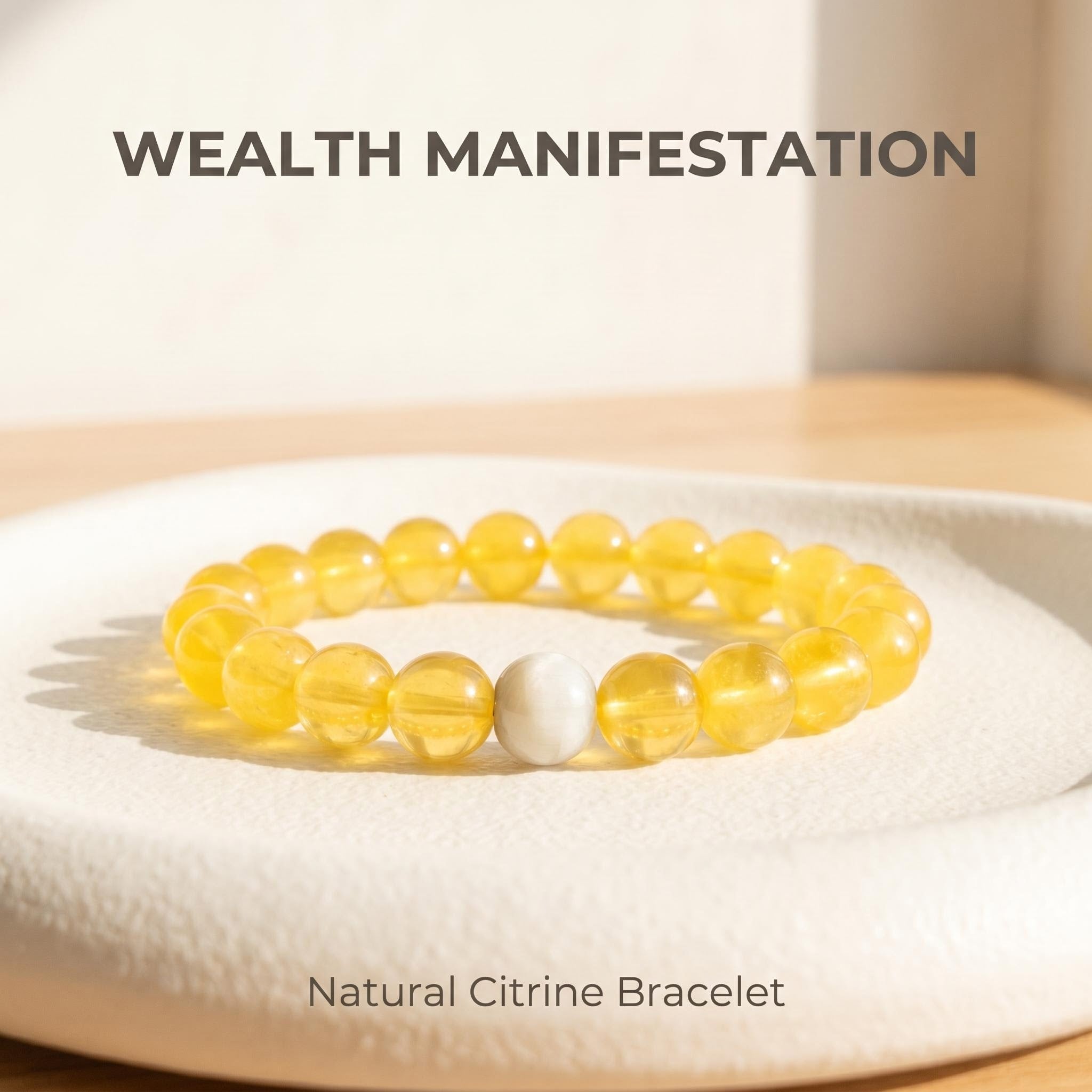 Citrine Wealth Bracelet with NFC | Digital Amulet for Manifestation & Business Success